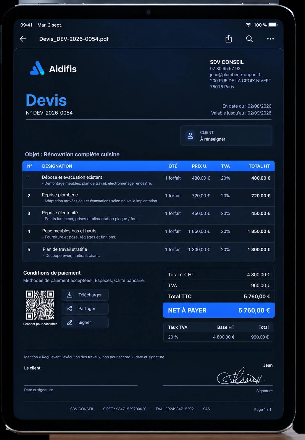 Devis et factures