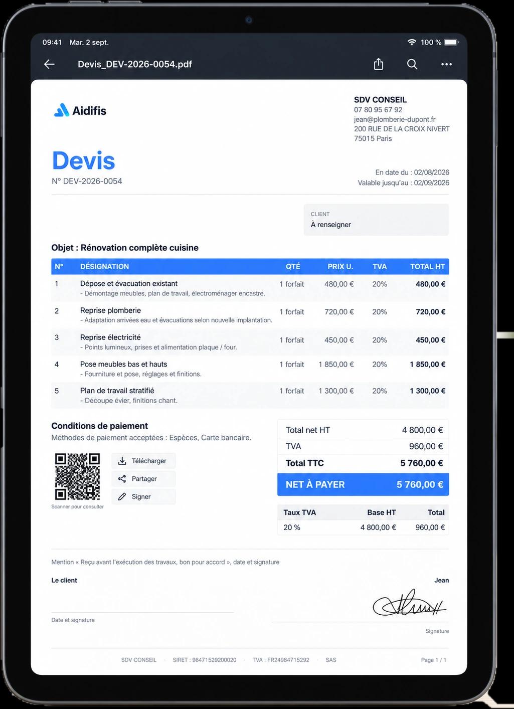Devis et factures